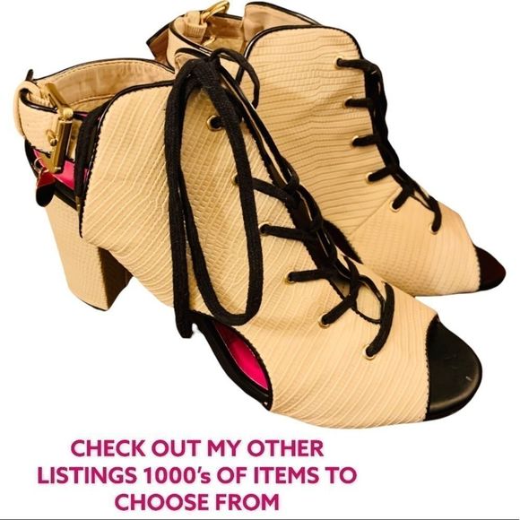 Juicy Couture Shoes - Juicy Couture Lace-Up Peep-Toe High Heels from
